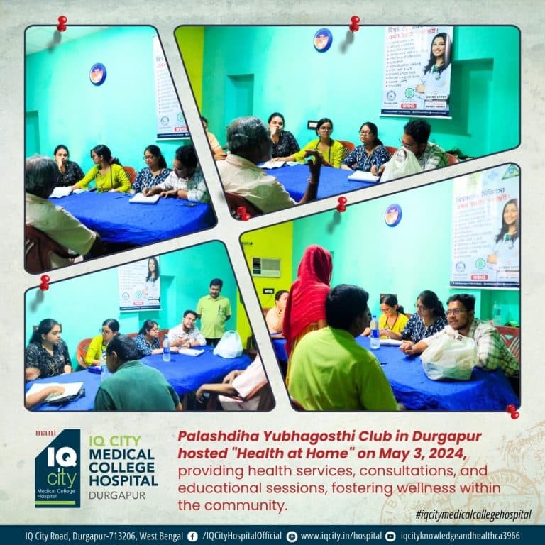 Palashdiha Yubhagosthi Club in Durgapur hosted "Health at Home" on May 3, 2024