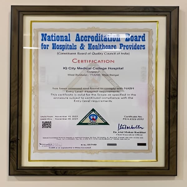 Certificate of Accreditation From NABH